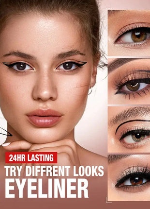 O.TWO.O Eyeliner Pencil Liquid Eye Liner Waterproof Smudge Proof Quick Drying 12 Hour Wear Ultra Fine Black Eyeliner for Arrows - xlchoice.com
