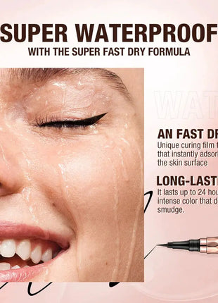 O.TWO.O Eyeliner Pencil Liquid Eye Liner Waterproof Smudge Proof Quick Drying 12 Hour Wear Ultra Fine Black Eyeliner for Arrows - xlchoice.com