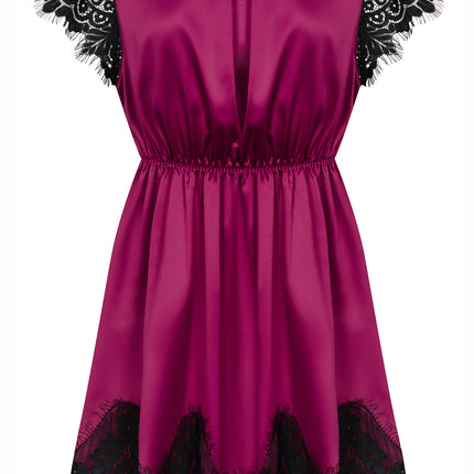 861-PEI-5 Peignoir fuchsia - L/XL