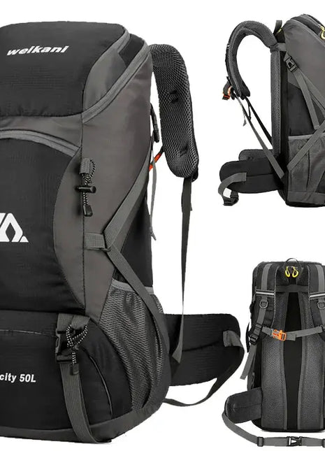 50L Waterproof Travel Backpack Rucksack Black - xlchoice.com