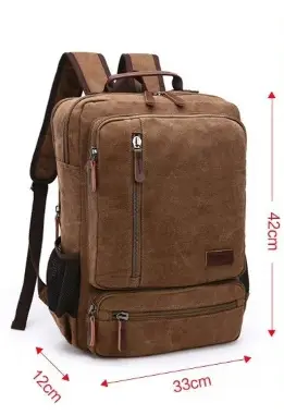 Unisex Large Capacity Vintage Canvas Travel Backpack - xlchoice.com