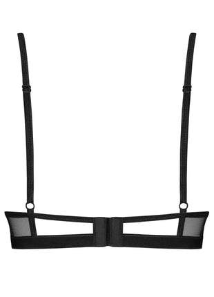 Obsessive Donarella Black Underwired Bra — Embroidered Stretch Tulle - xlchoice.com