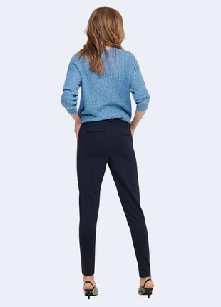 Only Blue Viscose Blend Baggy Casual Jogger Pants For Women With Soft Stretch Comfort Fit - XLchoice