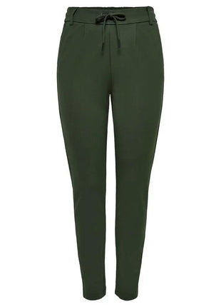 Only Green Viscose Casual Pants - xlchoice.com