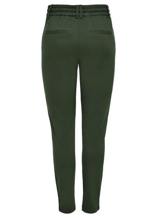 Only Green Viscose Casual Pants - xlchoice.com