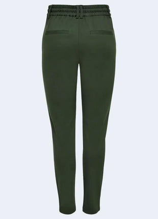 Only Green Viscose Casual Pants - xlchoice.com