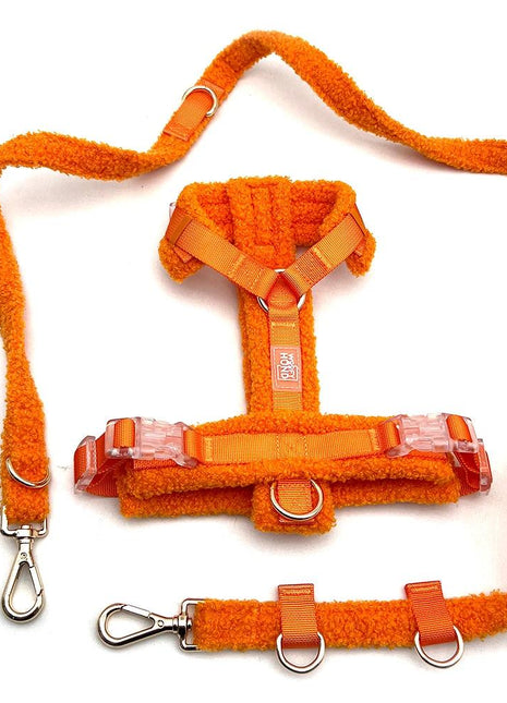 Hundegeschirr-Set Teddy Orange - XLchoice