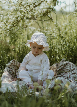 Organic Lumi Wrap Blouse - Beige - XLchoice