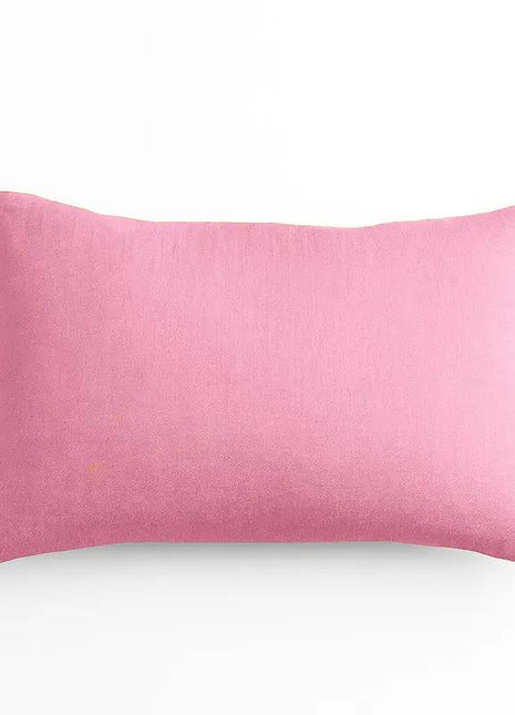 coussin rectangle rose en coton bio