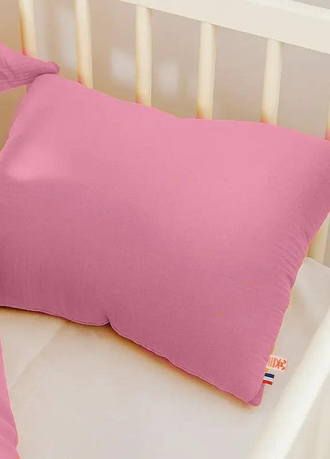 coussin en coton biologique rose papate enfant