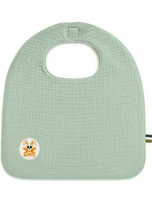 bavoir papate vert en coton bio
