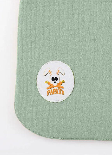 bavoir en coton bio vert ceyladonpapate gots bébé