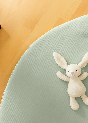 tapis eveil moelleux coton bio vert enfant papate