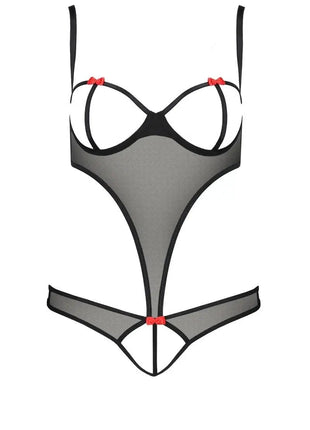 Passion Black Mesh Bodysuit PA595291 — Underwired & Adjustable - xlchoice.com