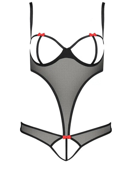 Passion Black Mesh Bodysuit PA595291 — Underwired & Adjustable - xlchoice.com