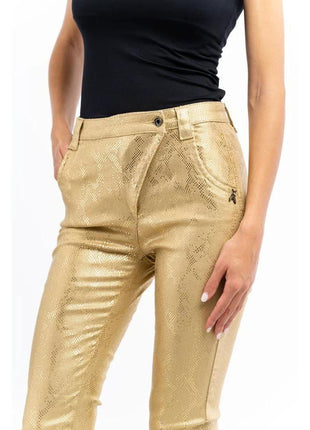 Patrizia Pepe Gold Cotton Casual Pants - XLchoice