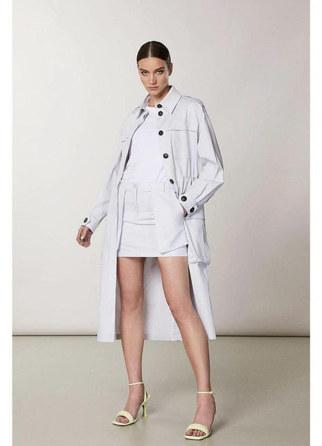 Patrizia Pepe Purple Cotton Mini Skirt - XLchoice