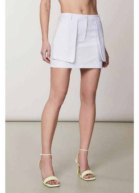 Patrizia Pepe Purple Cotton Mini Skirt - XLchoice