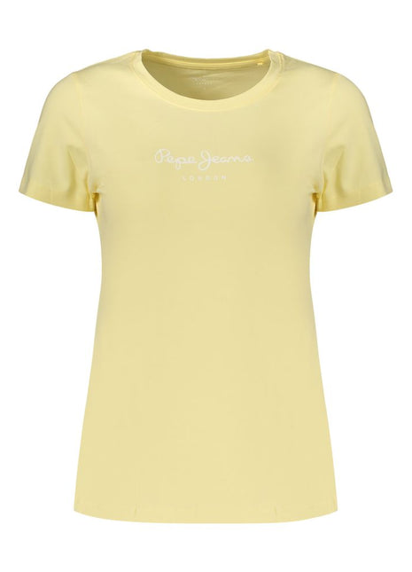 Pepe Jeans Yellow Cotton Women's T-Shirt - xlchoice.com