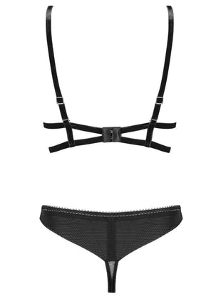 030418 Sæt med dyb udringet bøjle-bh og g-streng - XL (BH 75E/80D & trusse 42) - XLchoice