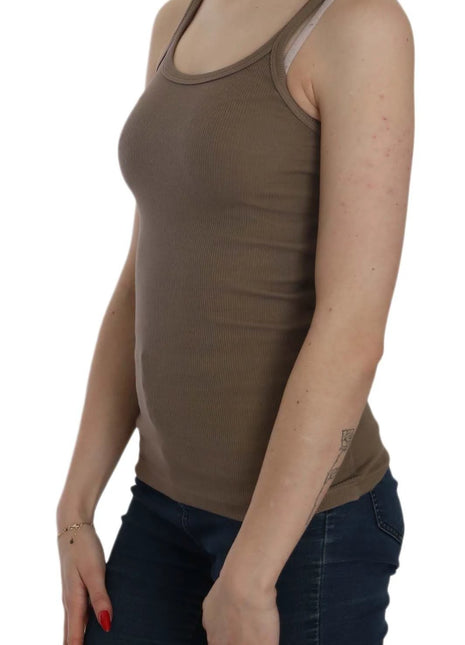 PINK MEMORIES Brown Sleeveless Spaghetti Strap Top - XLchoice