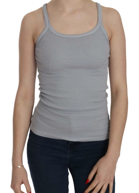 PINK MEMORIES Light Grey Sleeveless Spaghetti Strap Blouse - XLchoice