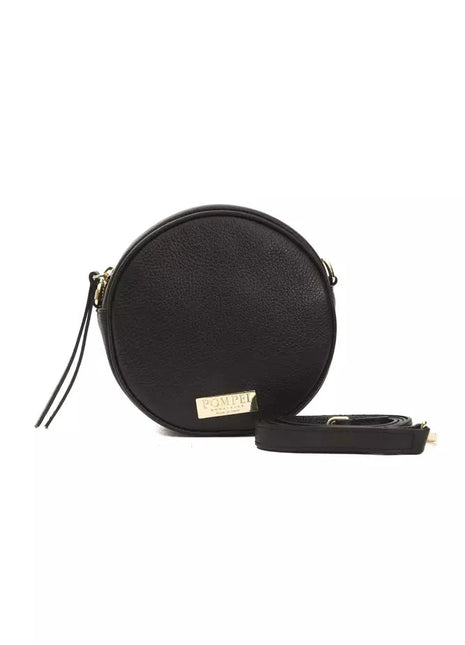Pompei Donatella Black Leather Women Crossbody Bag - XLchoice