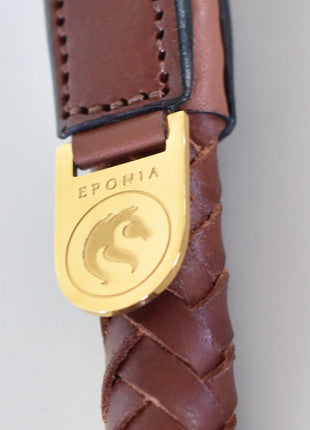 Premium dog collar in rounded natural tanned leather - XLchoice