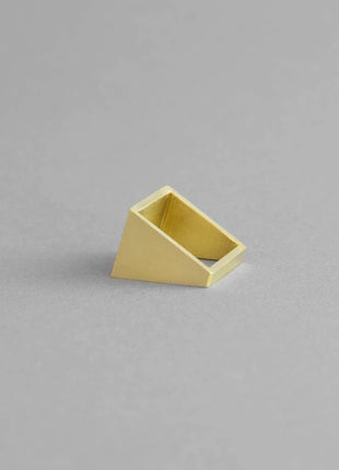 PYRAMID BRASS RING | Geometric Lightweight Design-0