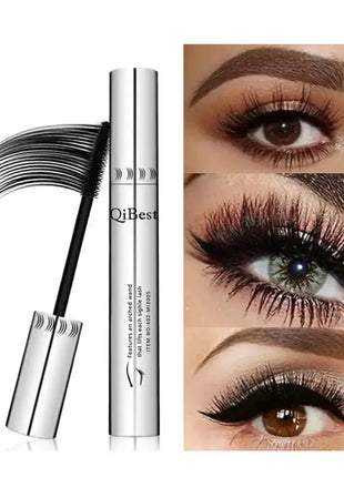 QIBEST Black Mascara Eyelashes Mascara 4D Silky Eyelashes Lengthening Eyelashes Makeup Waterproof Mascara Volume Eye Cosmetics - xlchoice.com