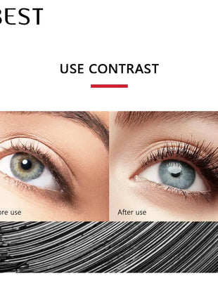 QIBEST Black Mascara Eyelashes Mascara 4D Silky Eyelashes Lengthening Eyelashes Makeup Waterproof Mascara Volume Eye Cosmetics - xlchoice.com