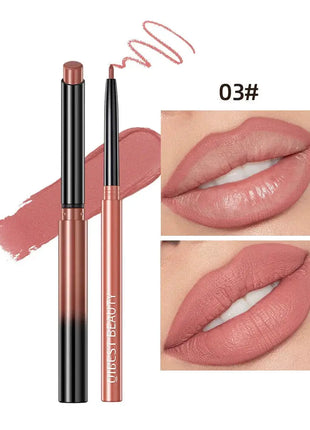 QIBEST 2pcs Lipstick Lipliner Pen Set Matte Nude Lip Liner Pencil Waterproof Long Lasting Lipstick Pen Contour Makeup For Women - xlchoice.com