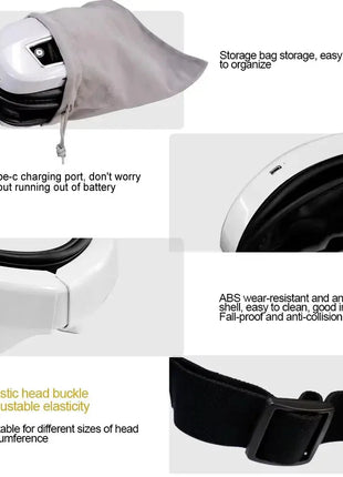 6D Smart Eye Massager Vibration Airbag Compress Eye Care Instrument Bluetooth Music Eye Massage Glasses Eye Relax Fatigue - xlchoice.com