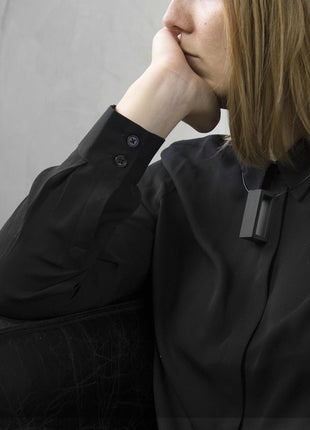 RECTANGLE BLACK MODERN NECKLACE | Futura Limited Edition-4