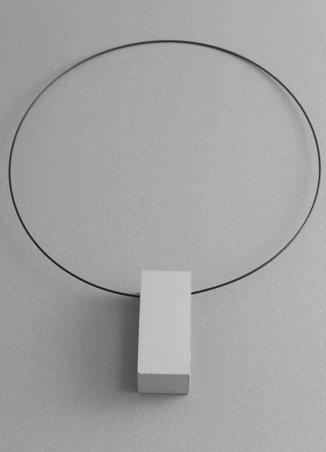 RECTANGLE MODERN NECKLACE in GREY | Futura Limited Edition-1