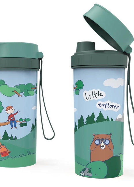 Rotho school cup to go memory kids 400ml kids explorer boys 76x70x165mm - xlchoice.com
