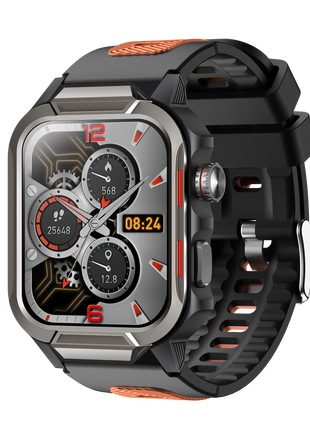 Rugged Smartwatch for Men 3ATM Waterproof Smartwatch 1.96 inch screen for Android and iOS Phones Fitness Tracker Watch with 100+ Sports Modes - xlchoice.com