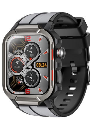 Rugged Smartwatch for Men 3ATM Waterproof Smartwatch 1.96 inch screen for Android and iOS Phones Fitness Tracker Watch with 100+ Sports Modes - xlchoice.com