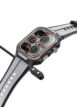 Rugged Smartwatch for Men 3ATM Waterproof Smartwatch 1.96 inch screen for Android and iOS Phones Fitness Tracker Watch with 100+ Sports Modes - xlchoice.com