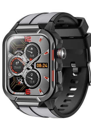 Rugged Smartwatch for Men 3ATM Waterproof Smartwatch 1.96 inch screen for Android and iOS Phones Fitness Tracker Watch with 100+ Sports Modes - xlchoice.com