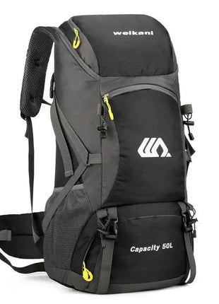 50L Waterproof Travel Backpack Rucksack Black
