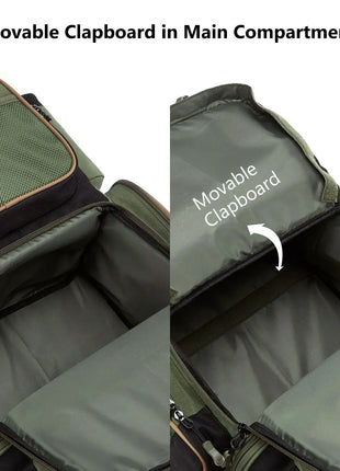 NNEOBATackle Backpack with Rain Cover Rod Holders Army Green