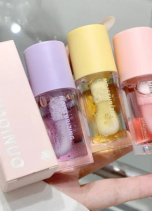 Water Light Lip Gloss Moisturizer Transparent Jelly Mirror Fruit Crystal Lip Oil Clear Hydrating Plumping Korean Lip Care Makeup