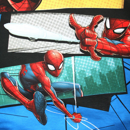 Long thin cotton children's pajamas - Spiderman - Jersey - medium blue - 122