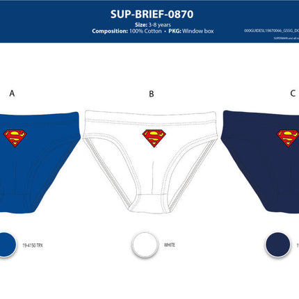 Superman boy's underwear - 3-piece cotton underwear - 122-128