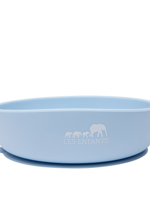 Silicone Baby Plate Bowl - Blue-0