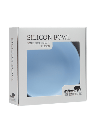 Silicone Baby Plate Bowl - Blue-1