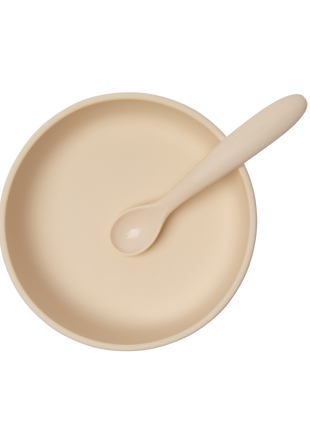 Silicone Baby Plate Bowl - Sand-4