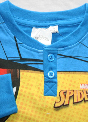 Long thin cotton children's pajamas - Spiderman - Jersey - medium blue - 122 - XLchoice