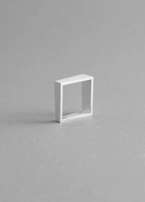 SQUARE ALUMINUM RING | Modern Adjustable Geometric Ring-1